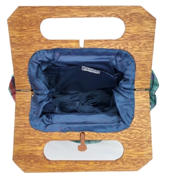 Vintage Trimingham’s Blue Plaid Bermuda Bag - Picture 4 of 10
